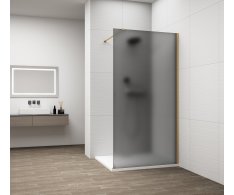 Polysan Esca Gold Matt Jednodílná Sprchová Zástěna K Instalaci Ke Stěně, Kouřové 