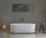 Aqualine Turia Strip Volně Stojící Vana 170x80cm, Bílá