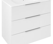 Sapho Set Koupelnová Skříňka Cirasa 80cm S Umyvadlem A Led Zrcadlem, 3x Zásuvka, Bílá Lesk