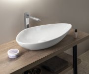 Cerastyle Ovali Keramické Umyvadlo 74x38,5cm, Bílá