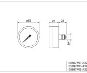 Manometr Se Zadním 1/4" Napojením 0-10 Bar 05897ME-A32.10