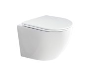 Mereo Wc Set - Rimless Wc Oblé, Modul Pro Sádrokarton, Bílé Hranaté Tlačítko