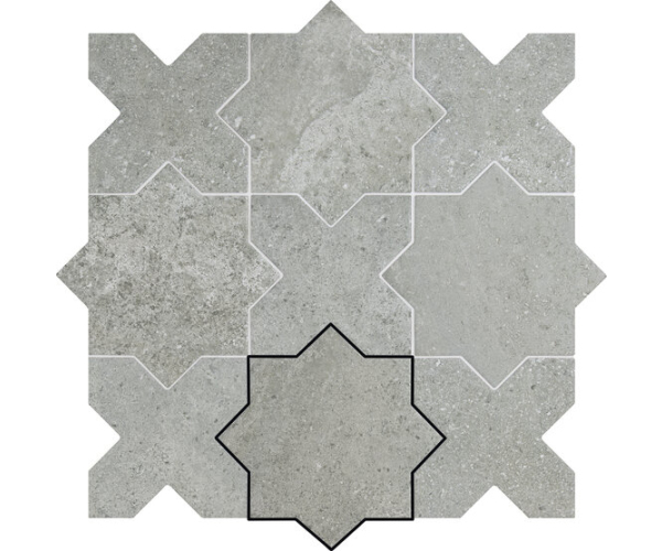 Dlažba jako beton APE Antico Casale Otto Cenere 16,8X16,8 - šedá