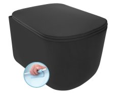 Kerasan Tribeca Závěsná Wc Mísa, Rimless, 35x54cm, černá Mat