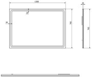 Sapho Set Koupelnová Skříňka Cirasa Strip 100cm S Umyvadlem A Led Zrcadlem, 2x Zásuvka, Dub Alabama