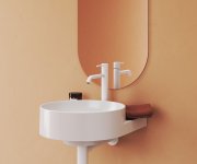 Umyvadlová stojánková baterie Espirit ES 015.00 - ES 015.10WV Umyvadlová stojánková baterie 340 mm bez výpusti, White Velvet X070237