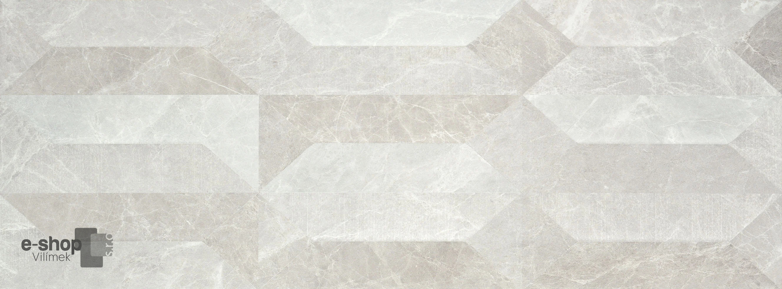 Obklad jako mramor Alaplana Allison Perla Mosaic Brillo Rett. 33,3x90 ...