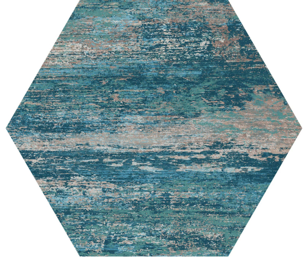 Dlažba jako dřevo Codicer Cassis Blue Hex 22x25 - modrá