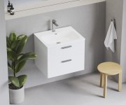 Umyvadlo Chrome Slim, keramické - Umyvadlo Chrome Slim 60 keramické, s otvorem pro baterii, s přepadem, bílá XJX01160008