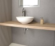 Sapho Avice Deska Pod Umyvadlo 160x50cm, Tl.5cm, Dub Rover