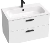 Skříňka Chrome II pod umyvadlo - SD Chrome II 80 skříňka pod umyvadlo bílá, madla černá X000001746