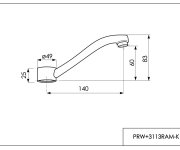 Výtokové Ramínko K Baterii Prw 3113/k - Bílé PRW+3113RAM-K