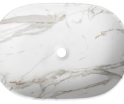 Sapho Caleo Keramické Umyvadlo Na Desku, 60x42cm, Bianco Carrara