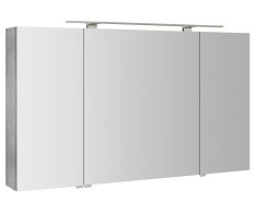 Sapho Riwa Galerka S Led Osvětlením, 3x Dvířka, 121x70x17cm, Dub Stříbrný