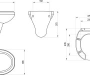 WC Safe Rim set, včetně sedátka SoftClose - WC Safe Rim set, závěsný, bílá X01930