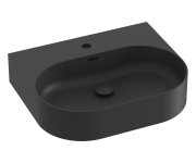 Umyvadlo Ceramic Slim Wall O, nástěnné - Umyvadlo Ceramic Slim Wall O 55 N, s otvorem pro baterii, s přepadem, černá matná XJX0D155003