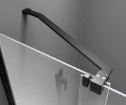 Polysan Rolls Black Sprchové Dveře Do Prostoru 1400 Mm, Výška 2000 Mm, čiré Sklo