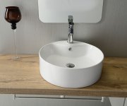 Sapho Yakarta Keramické Umyvadlo Na Desku, ø 46cm, Bílá