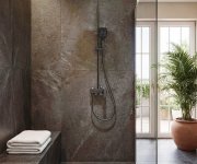 Aqualine Flery Sprchový/vanový Sloup S Pákovou Baterií, Otočné Ramínko, Gun Metal