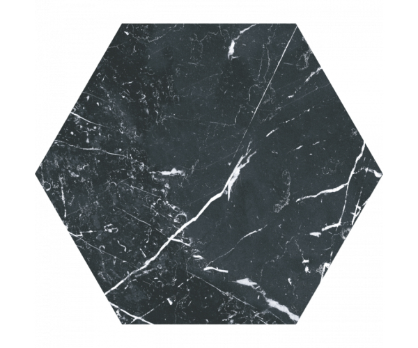 Dlažba jako kámen Codicer Classic Hex Marguina 22x25 - černá