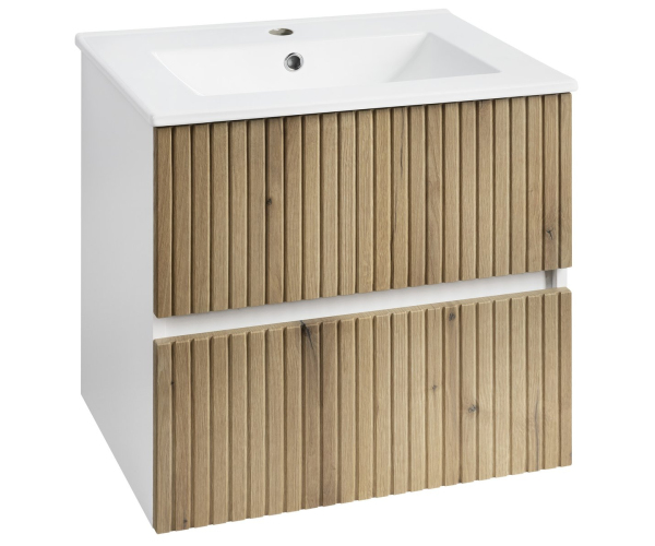 Aqualine Paneda Strip Umyvadlová Skříňka 59,5x55x45,2cm, Dub Emporio