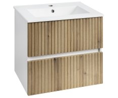 Aqualine Paneda Strip Umyvadlová Skříňka 59,5x55x45,2cm, Dub Emporio