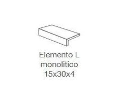 Tuscania Tuscolana Tramonto Elemento L monolitico 15x30x4