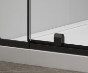 Polysan Easy Black Sprchové Dveře Otočné 760-900mm, Sklo Brick