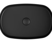 Isvea Infinity Oval Keramické Umyvadlo Na Desku, 55x36cm, černá Mat