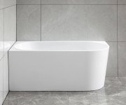 Aqualine Tibera L Rohová Stojící Vana, 140x70cm, Bílá