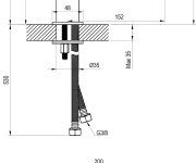 SG 014 Umyvadlová stojánková baterie - SG 014.10WHM Umyvadlová stojánková baterie 255 mm bez výpusti, bílá matná X070566