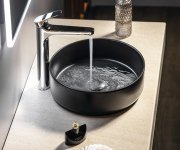 Isvea Infinity Round Keramické Umyvadlo Na Desku, Průměr 36cm, černá Mat