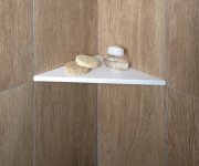 Sapho Abeline Rohová Polička Rockstone 250x250mm, Bílá Mat