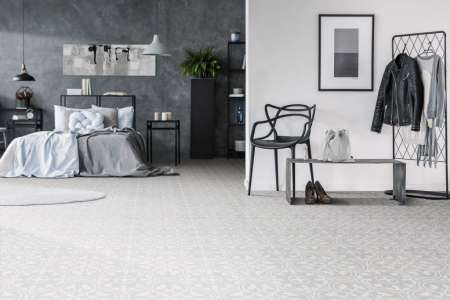 Velice jemný vzor krásných křivek Codicer Arte Soft Grey 25x25