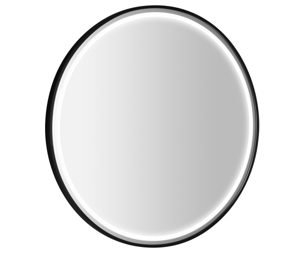 Sapho Kadris Kulaté Zrcadlo S Led Osvětlením ø 80cm, černá Mat