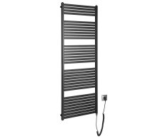Aqualine Tondi-e Elektrické Otopné Těleso Rovné 600x1690 Mm, 800 W, černá Mat