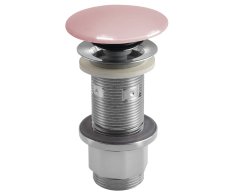 Sapho Umyvadlová Výpust 5/4“, Click-clack, Betonová Zátka, 10-80mm, Růžová Pololesk
