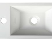 Sapho Amarok Umývátko, Litý Mramor, 40x22cm, Baterie Vlevo, Bílá