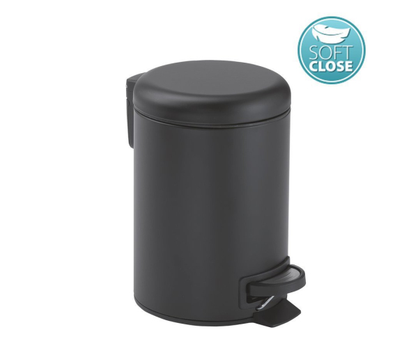 Gedy Potty Odpadkový Koš 5l, Soft Close, černá Mat