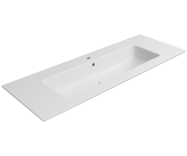Gsi Pura Keramické Umyvadlo Slim 122x46cm, Bílá Mat