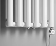Sapho Pilon Otopné Těleso 418x1800mm, Se šesti Háčky Pro Ručník, Bílá Mat