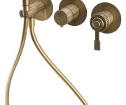 Sapho Versi Podomítková Sprchová/vanová Baterie S Ruční Sprchou, 2 Výstupy, Bronz