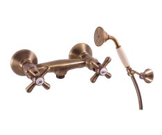 Sprchový set s baterií MORAVA RETRO Stará mosaz (Bronz) 150 mm MK180.5/2SM