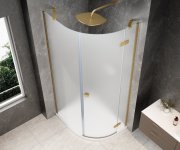 Polysan Globe Gold Matt čtvrtkruhový Sprchový Kout 800x900mm, Matné Sklo, Pravé