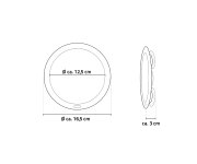 Ridder Mulan Kosmetické Zrcátko S Přísavkami, Led, ø 127mm, Bílá