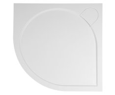 Gelco Arca Sprchová Vanička Z Litého Mramoru, čtvrtkruh 90x90cm, R550, Bílá
