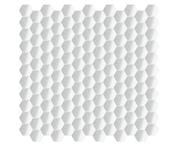 Mozaika Appiani Eden Gesso 30x30 Hexagon Luc. - bílá