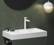 SG 014 Umyvadlová stojánková baterie - SG 014.10WHM Umyvadlová stojánková baterie 255 mm bez výpusti, bílá matná X070566
