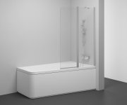 Vanová zástěna 10CVS2 - 10CVS2 100 P, satin+transparent 7QRA0U03Z1
