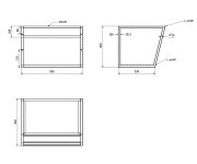 Sapho Ska Konzole S Policí 600x400x460mm, Bílá Mat